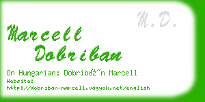 marcell dobriban business card